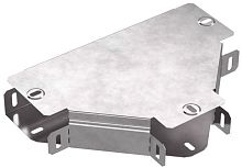 Тройник для лотка горизонтальный с крышкой Промрукав Стандарт 100х50 картинка